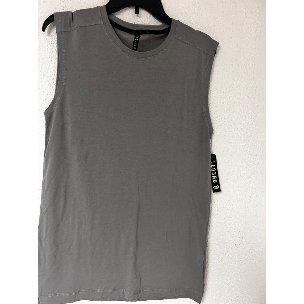 Legend Mens Inspire Muscle Tank Top Ash Grey Active Sleeveless Shirt  M
